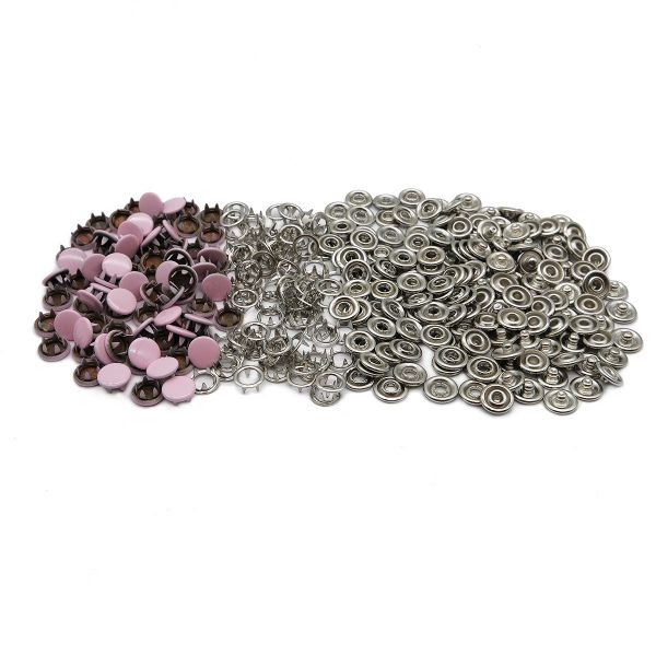 Кнопка рубашечная (джерси) закрытая ⌀7.8 мм, ≈144 шт, МЕТАЛЛ, эмаль, 133 розовый, NEW STAR