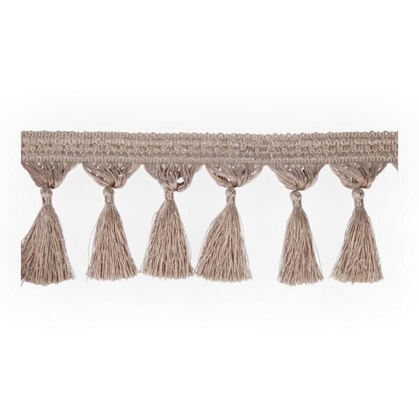 Бахрома отделочная 95.0 мм / 25 метров, с кистями, 107 серо-бежевый, Gamma 2030