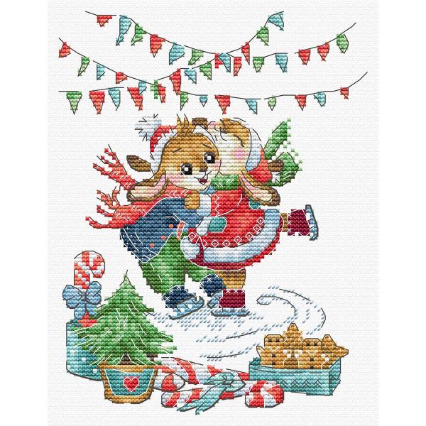 Набор для вышивания нитками, МП Студия, М-783 Сладкое свидание 19х15см