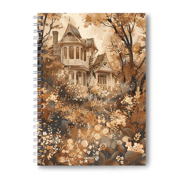 Тетрадь ученическая общая, выборочный УФ лак, A4 96 л. на гребне 65 г/м², белизна 100 %, 4 шт, клетка, 01261 Осень, Светоч Т132