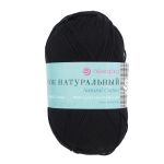 Пряжа Пехорка Хлопок натуральный Кабле / уп.5 мот. по 100 г, 425 м, 02-Черный