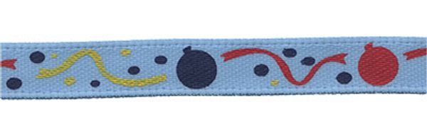 Лента атласная с рисунком 6.0 мм / 22.8±1 метра, D3/049 Воздушные шары/голубой, Gamma ALP-063