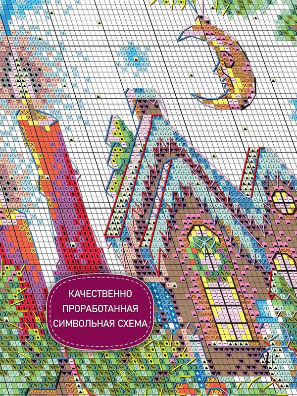 Набор для вышивания нитками Риолис, Пряничная сказка 15х21 см