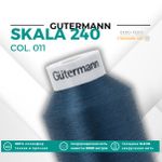 Нитки некрученые Gutermann Skala 240 (5000 метров), 1 кат. | 011 темн.синий