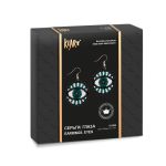 Набор для вышивания бисером Klart, серьги Глаза, 3,5х3,5 см