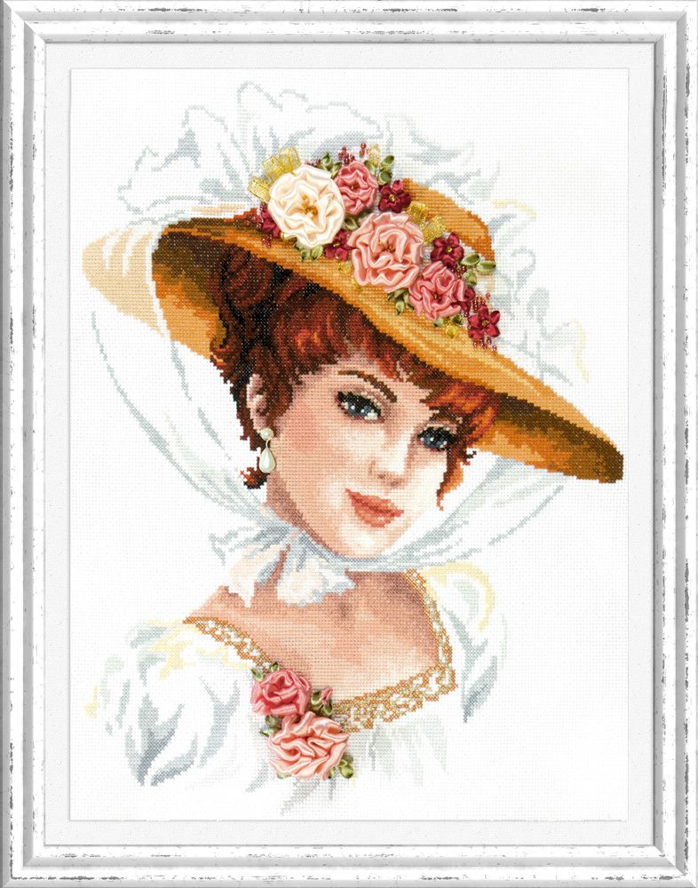 Набор для вышивания нитками Чудесная игла, Тень твоей улыбки 31х38 см