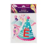 Гирлянда-растяжка С днем рождения! 3 м, праздничные колпачки, Boomzee GBZ-06