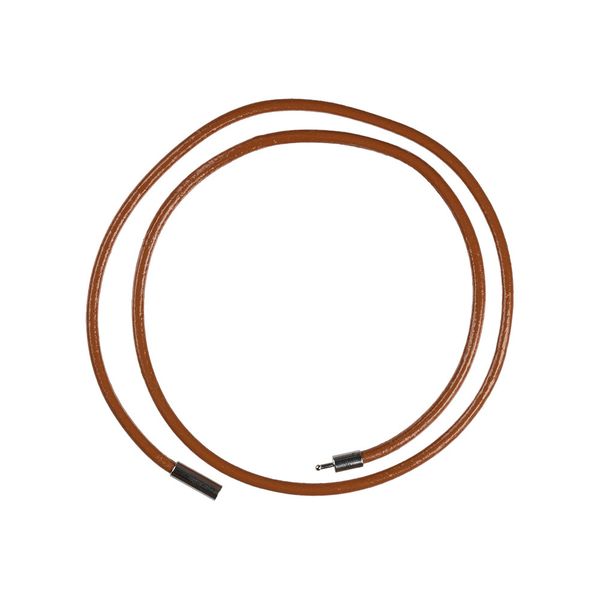 Шнур кожаный с замком 2.5 мм, 10 шт по 45 см, 08 коричневый, Zlatka LCC-01