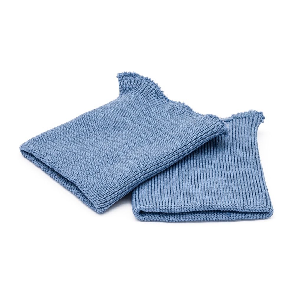 Манжеты трикотажные 8.0х9.5 см, 1 пара, средней плотности 14 кл, 1х1, 8189 джинс