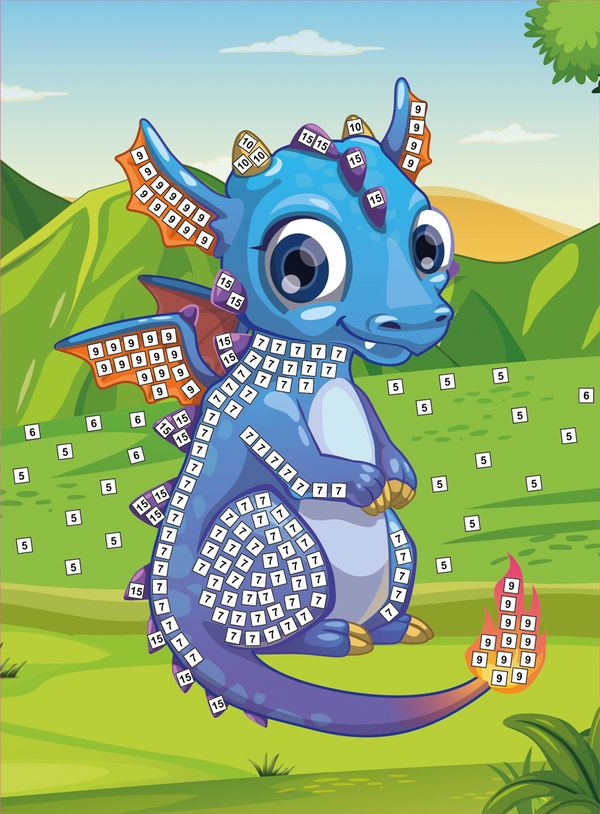 Мозаика 19.5х26.5 см, №11 Дракончик, Hobbius MDS-07