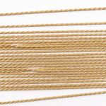 Шнур шелковый ⌀0.6 мм / 2 метра, с иглой, Астра, золотой