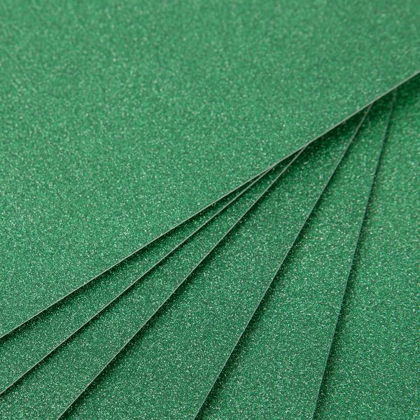 Бумага цветная глиттерная 250 г/м², А4, 21х29.7 см, 10 шт, 06-зеленый (green), Vista-Artista GLIT-A4