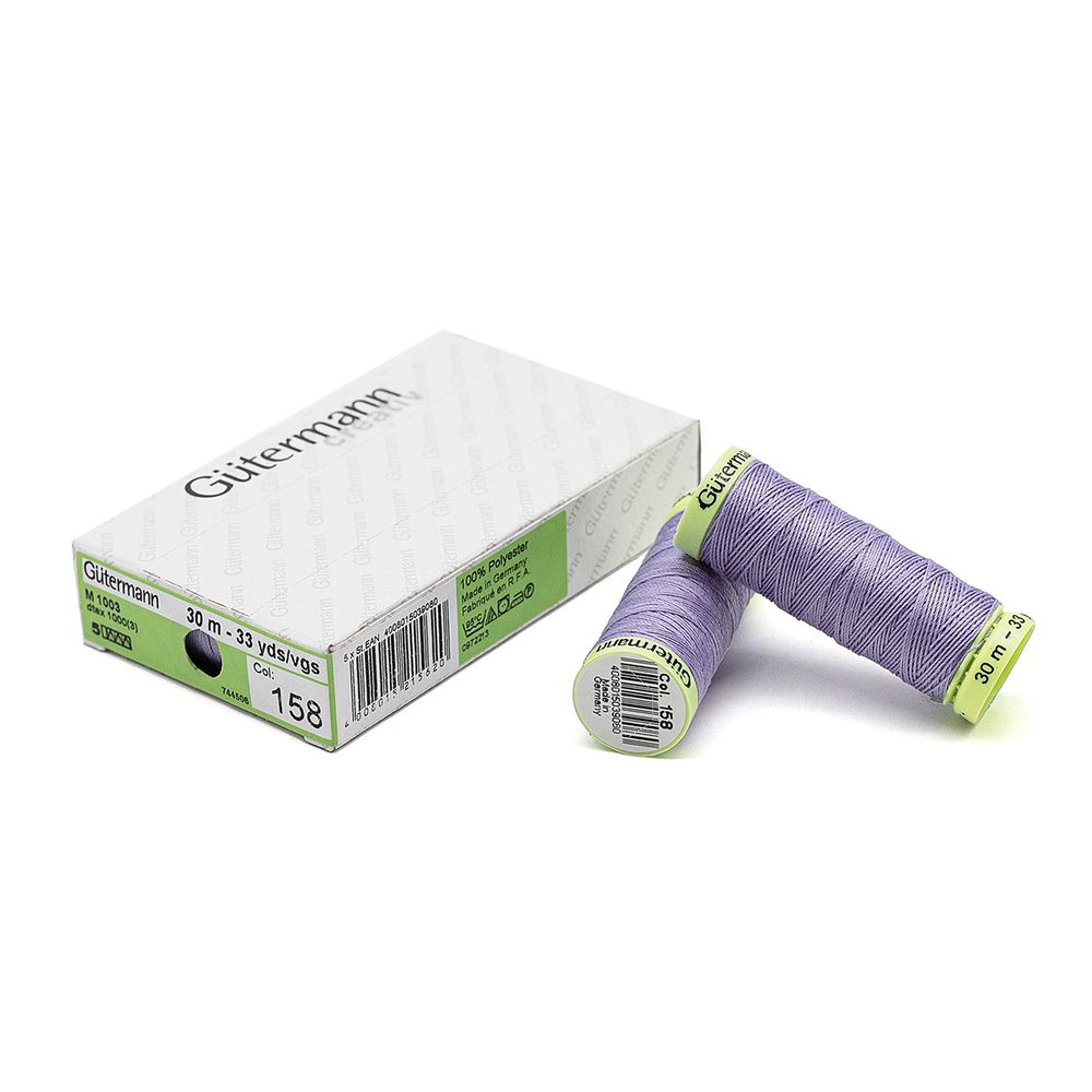 Нитки отделочные Gutermann Top Stitch, 30м, 158 св.сиреневый, 5 катушек