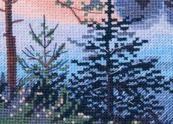 Набор для вышивания нитками Panna, На берегу Байкала, 16.5x16.5 см