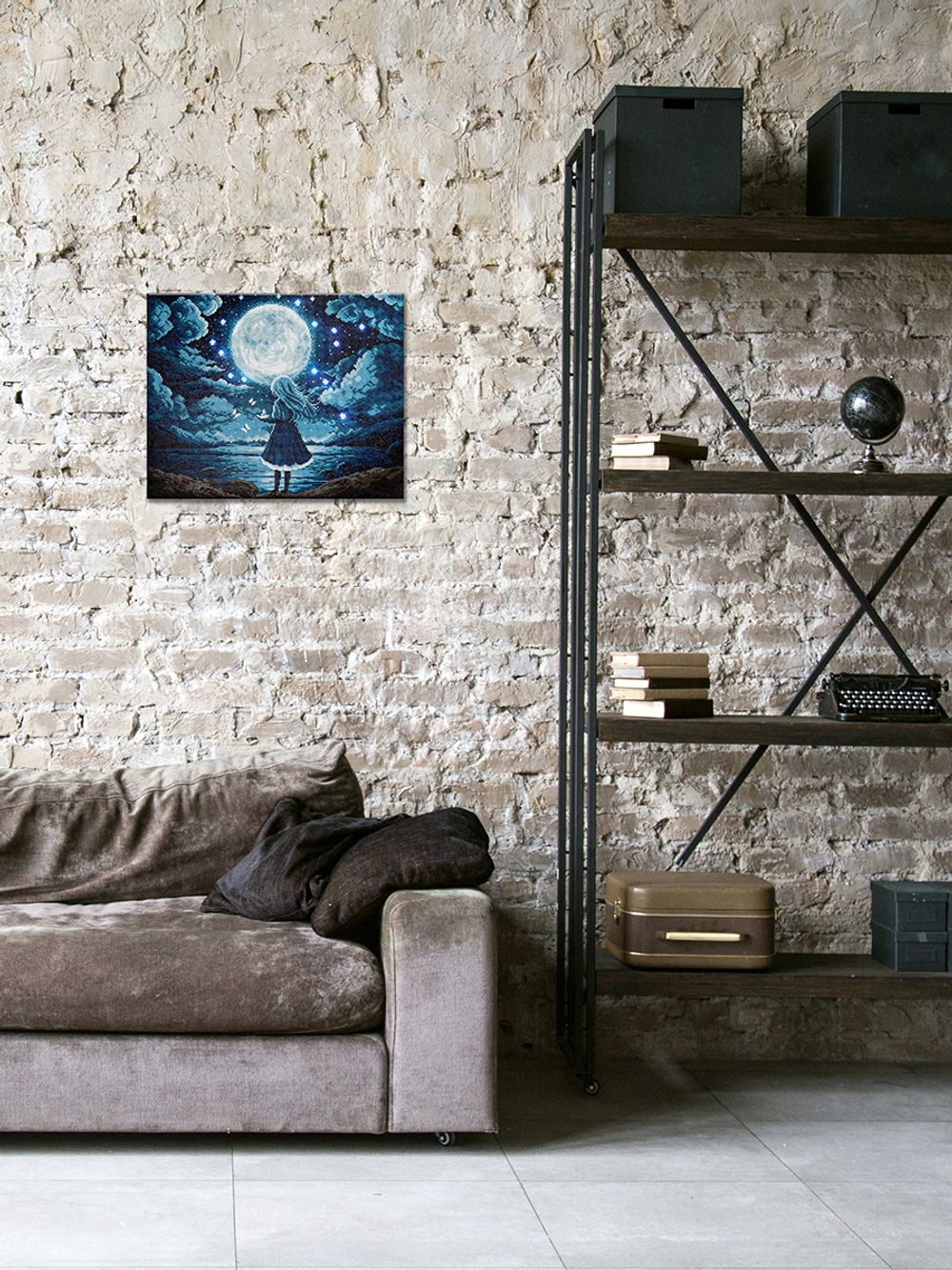 Кристальная (алмазная) мозаика Фрея ALDD-275, на подрамнике, Бумажный кораблик (со светодиодами), 50х40 см