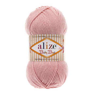 Пряжа Alize (Ализе) Baby Best / уп.5 мот. по 100 г, 240м, 161 пудра A