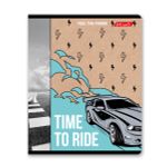 Тетрадь ученическая общая, глянцевая ламинация, A5+ 48 л. на скобе 65 г/м², белизна 100%, 10 шт, клетка в термоусадочной пленке, 000733 Время тусить!, Светоч 48ТЕТк-004