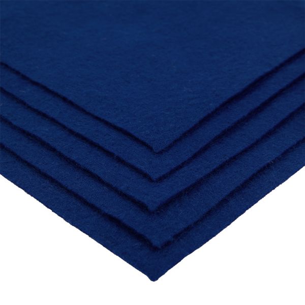 Фетр листовой 1 мм, 20х30 см, 5 шт, 034 синий, Blitz FKC10-20/30