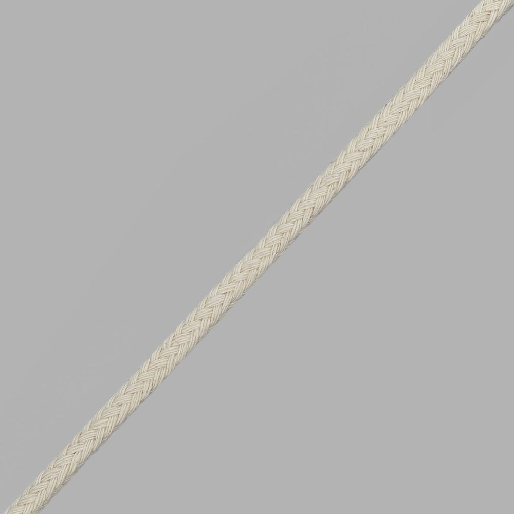 Шнур круглый х/б с наполнителем ⌀5.0 мм / 90 метров, гладкий, натуральный, 3Al237