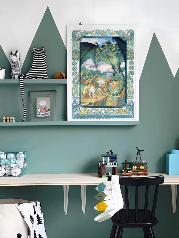 Набор для вышивания нитками Риолис, Змей Горыныч 30х40 см