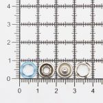 Кнопка рубашечная (джерси) открытая ⌀9.5 мм, ≈144 шт, МЕТАЛЛ, эмаль, 185 голубой матовый, NEW STAR