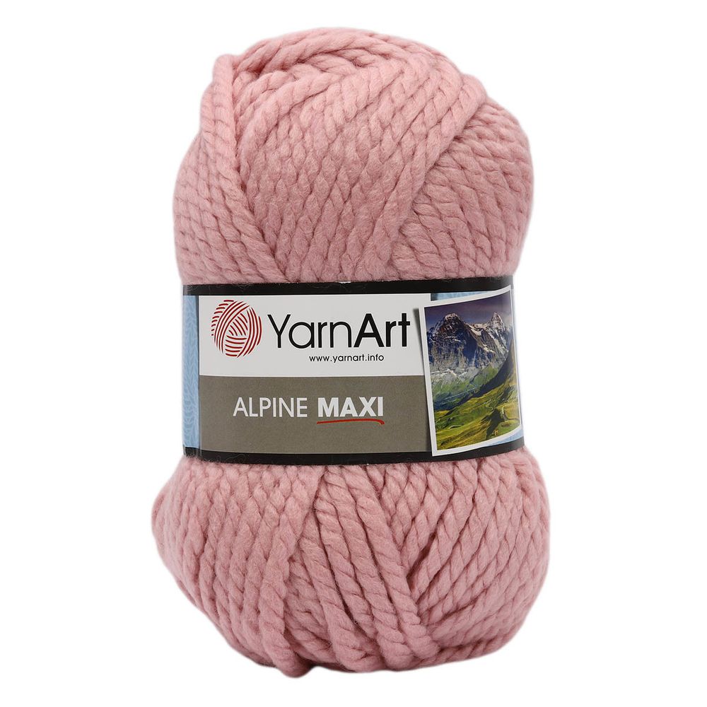 Пряжа YarnArt (ЯрнАрт) Alpine Maxi / уп.2 мот. по 250 г, 105м, 673 светло-розовый /ОТСУТСТВУЕТ В ПРОДАЖЕ/