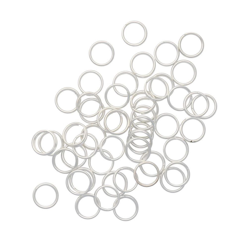 Кольцо соединительное двойное, 8 мм, 50 шт в упак, Астра, Серебро