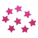 Набор декоративных элементов из ткани Звездочки 35х0,5мм 8 шт (малиновый), 28655