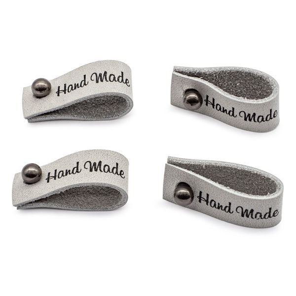 Бирка кожаная с кнопкой 