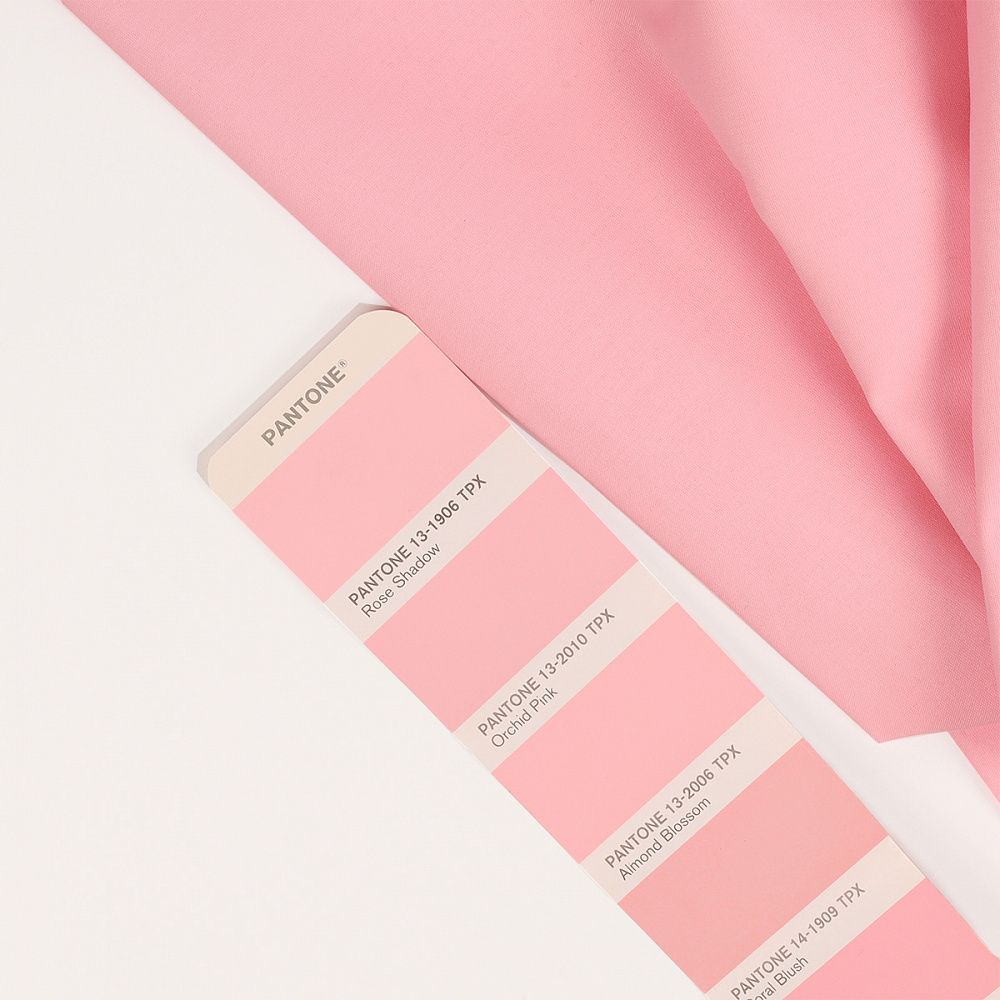 ТиСи (T/C) поплин стрейч 110 г/м², 150 см / 1 метр, TBY.TC.04.1, цв.розовый