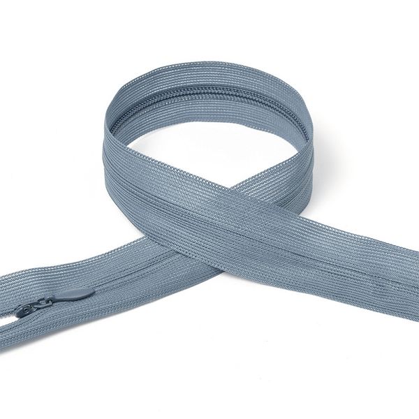 Молния потайная (скрытая) Т3 (3 мм) 1 зам., н/раз., 50 см, цв.S339 пыльно-голубой, 50 шт, Mzipp