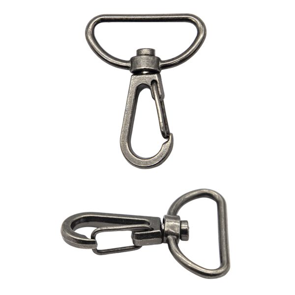 Карабин металл 25.0 мм (40х30 мм), цв.чер.никель, 20 шт