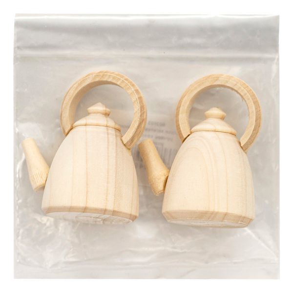 Заготовка для декорирования Чайник с ручкой сверху, h4,8х4,2х3,2см, 2 шт