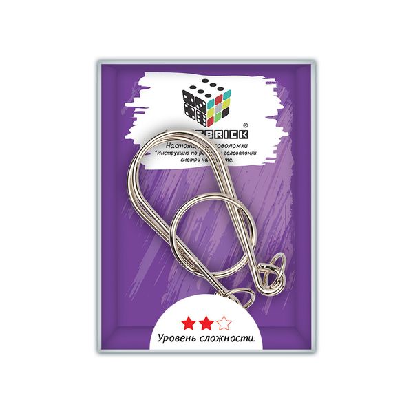 Головоломка металлическая, 1 шт, Лепестки 5 элементов, Delfbrick DLM-27