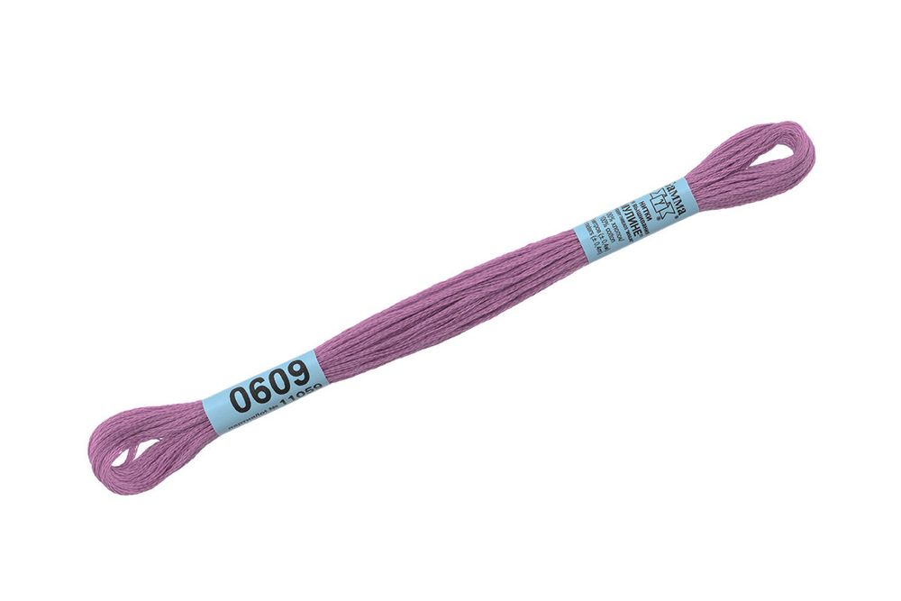 Мулине Gamma 100% хлопок, цв.0609 св-лиловый, 24 мотка по 8 метров