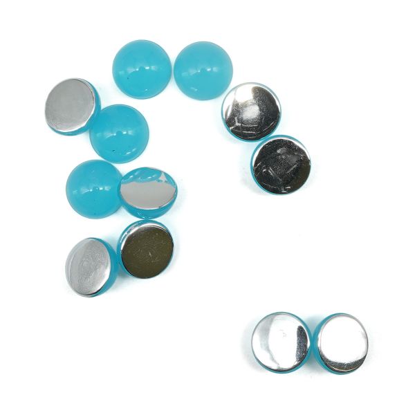 Полубусины пластиковые, желейные, полупрозрачные в цвете, 8мм, 25 штук, Astra&Craft (J9 голубой)