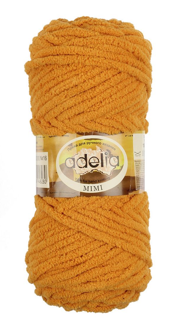 Пряжа Adelia Mimi / уп.5 мот. по 100г, 80м, 16 оранжевый