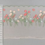 Кружево на сетке широкое 180 мм / 15 ±1 м, Турция, коралловый, Gamma GCKM-180-03S