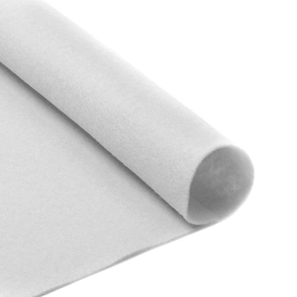 Фетр рулонный жесткий 1.0 мм, 100 см, рул. 10 метров, цв. 660 белый