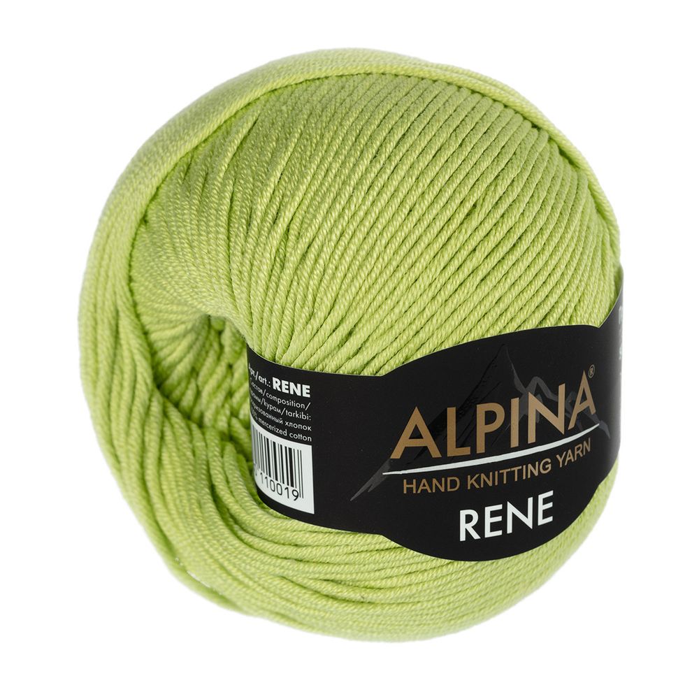 Пряжа Alpina Rene / уп.10 мот. по 50г, 105м, 148 св.салатовый