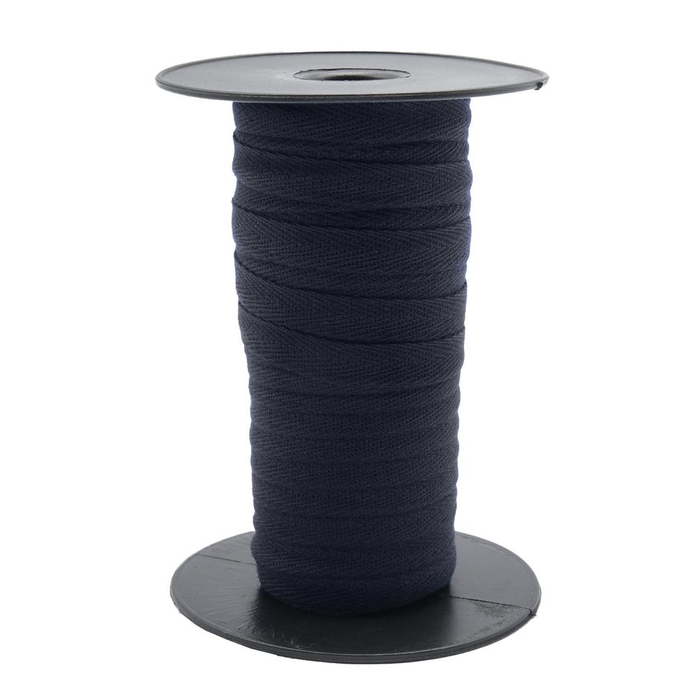 Тесьма (лента) киперная (100 х/б) 13 мм / 50 метров, т.синий