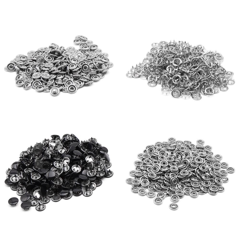 Кнопка рубашечная (джерси) закрытая ⌀9.5 мм, ≈1440 шт, МЕТАЛЛ, эмаль, цв.322 черный глянцевый, NEW STAR