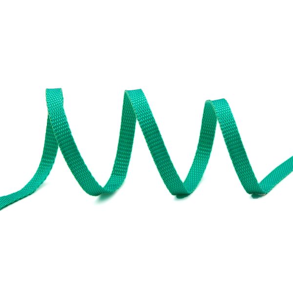 Стропа (ременная лента) 10 мм / 25 метров, толщ. 1.0 мм, [5.5 г/пог.м], 100% п/п, 16 зеленый