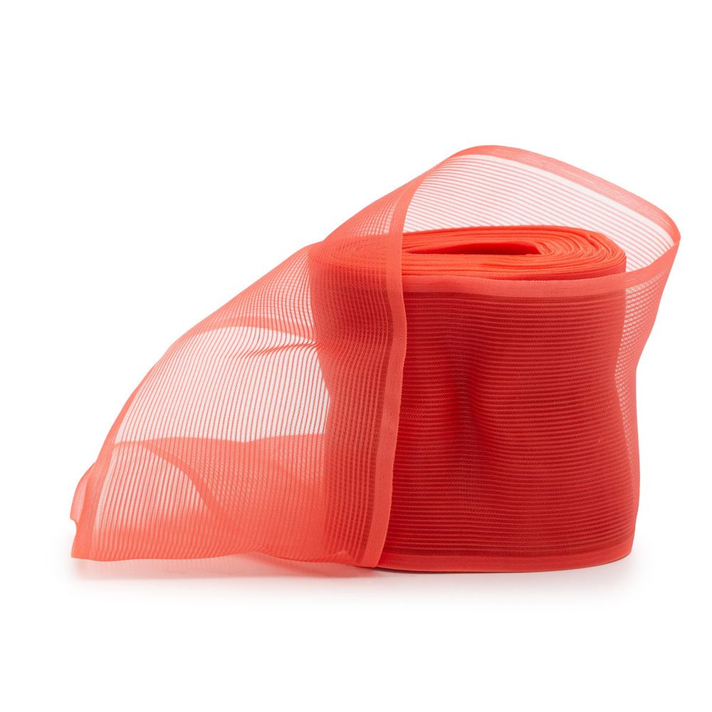 Лента для бантов (капрон) _8 см, 25 м (коралл) С3501