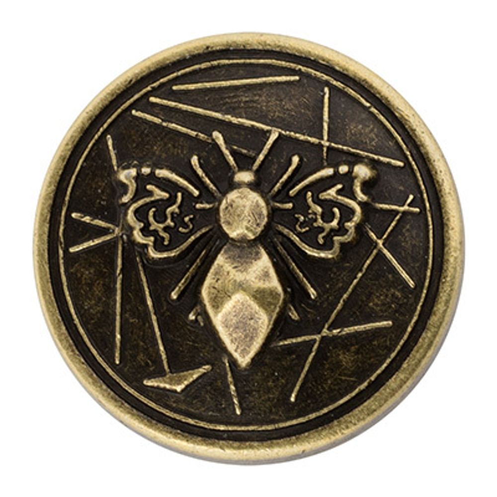 Пуговицы на ножке металл 20 мм, 6 шт, 24 бронза, Blitz MB 0220