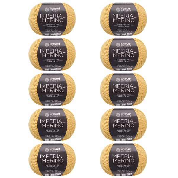 Пряжа YarnArt (ЯрнАрт) Imperial Merino / уп.10 мот. по 50 г, 100 м, 3309 горчичный