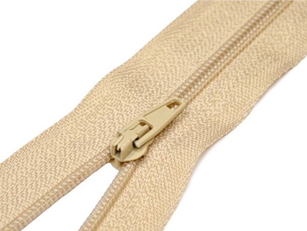 Молния спираль (витая) (цв.SBS) брючная Т3 (3 мм) 1 зам., н/раз., 18 см, автомат, S-127 бежевый, уп.5000 шт