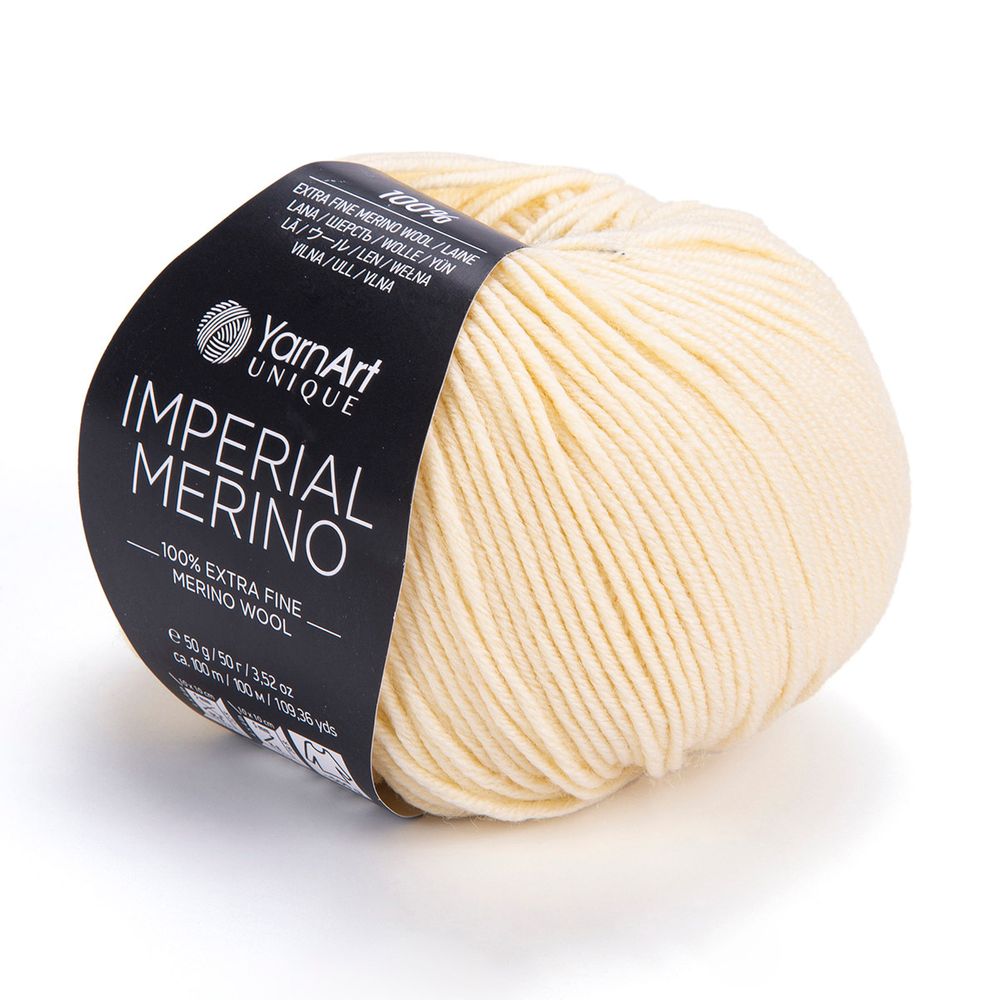 Пряжа YarnArt (ЯрнАрт) Imperial Merino / уп.10 мот. по 50 г, 100 м, 3304 ванильный