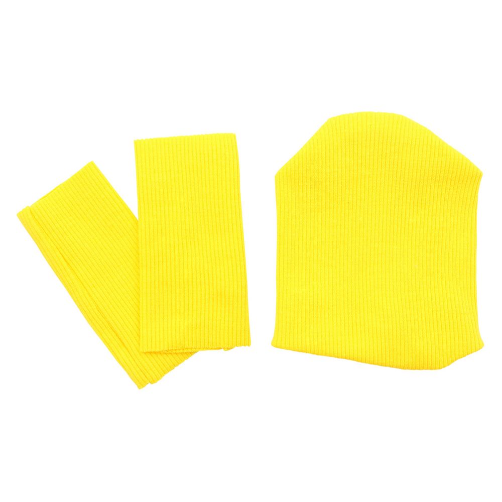 Комплект одежды для игрушек цв.желтый: шапка и гетры, 9,5смх10см, 3смх8см