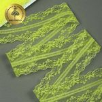 Кружево отделочное в стиле "трикотаж" 40 мм, 150-1, цв.13 желтый, 9.14м